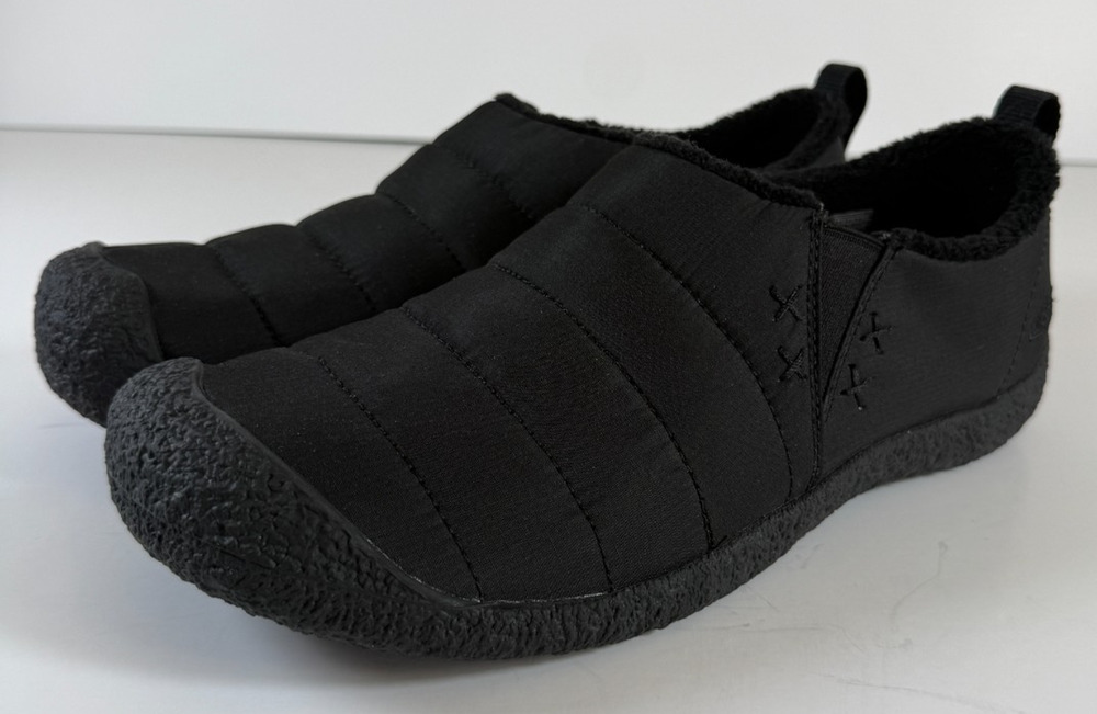 KEEN Howser II Women's 11 Black Fleece Lined Slip On Shoes 1011884